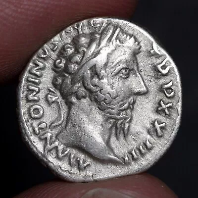 Marcus Aurelius Denarius Ancient Roman Empire Silver Coin Choice Very Fine 169AD • $204.25