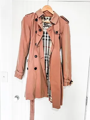 Burberry Trench Coat Apricot Pink Size UK8 US 6 ITA40 GER 36 • $850
