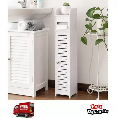 $55.99 • Buy Toilet Roll Holder Toilet Paper Roll Holder With Slim Shelf Over Toilet Storage