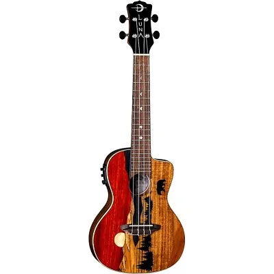 $369 • Buy Luna Guitars Vista Bear Tropical Wood Concert Acoustic-Electric Ukulele Gloss