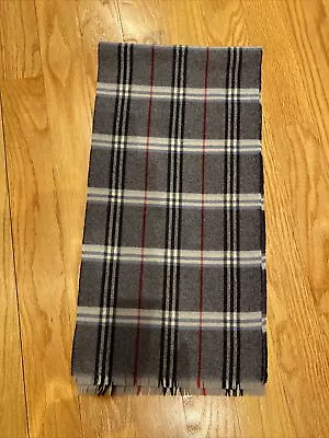 Men Women Unisex Winter Scarf Blue Black & Red Plaid Acrylic 100% Wool Cashmere • $7