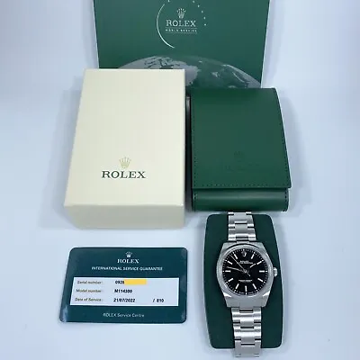 $13800 • Buy Rolex Oyster Perpetual Steel 39mm Black Dial Watch 114300 - Serviced By Rolex