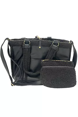 G.I.L.I. Reversible Sherpa Tote W/ Sherpa Pouch Black • $34.99