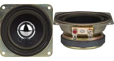 NEW (2) 3  Midrange Speakers.Replacement.4ohm Home Audio.Square Frame.40w Pair • $35