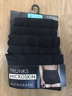 Marks & Spencer AUTOGRAPH 5pk Microskin Trunks Black Size M RRP £38 • £29.99