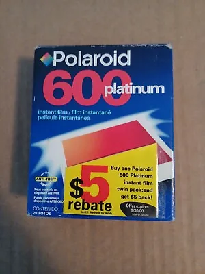 Polaroid Platinum 600 Film (2 Pack 20 Photos) New & Unopened Exp. 2000 • $20.90