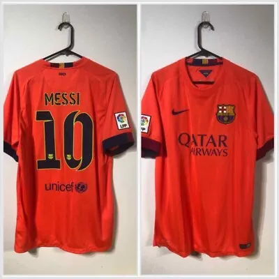 £85 • Buy Messi #10 Barcelona 2014/15 Large Away Football Shirt Jersey Nike BNWOT