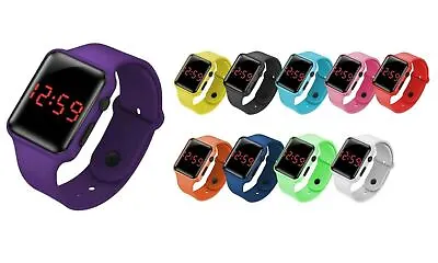 New Digital LED Sports Wrist Colourful Watches Girls Boys Teens Women Mens Gift • £3.99