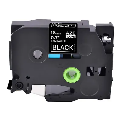 TZE TZ-345 TZe-345 White On Black Label Tape For Brother P-Touch 3/4  18mm X 8m • $5.78