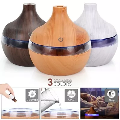 300ml Ultrasonic Essential Oil Aroma Diffuser Mist Humidifier 7LED Air Purifier • $9.16