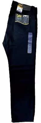 NWT Lee’s Men’s Regular Straight 5 Pocket Comfort Stretch Jeans Black 36 X 32 • $22.36