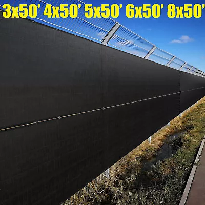 50' Long Fence Privacy Windscreen Garden Cover Mesh Shade Net Screen Heavy Duty • $36.99