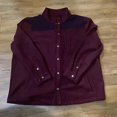 Carbon 2 Cobalt Men Maroon Burgendy Red Knit Sweatshirt Sweater Jacket (XL) • $15