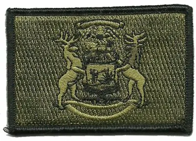 Hook Fastener Compatible Patch State Of Michigan OLIVE DRAB 3x2  • $5.95