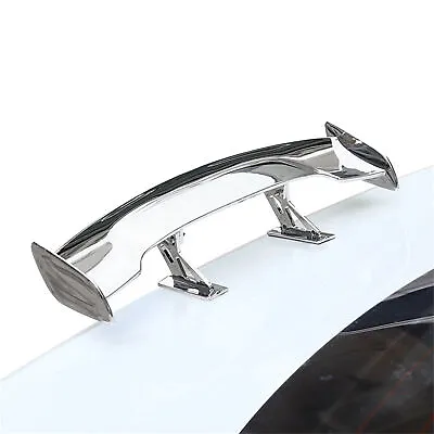 Car Mini Tail Wing Auto Rear Spoiler Decoration Wings Accessories Silver 25cm • $14.12