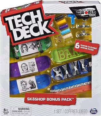 Tech Deck Sk8shop Fingerboard Bonus Pack Collectible And Customizable Mini • $12.59