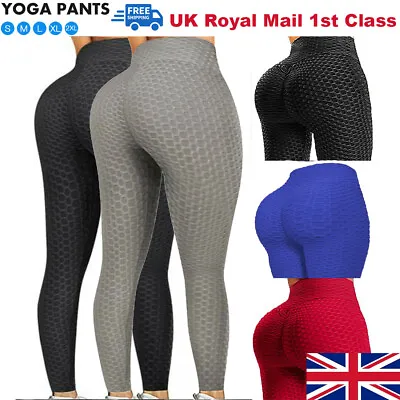 £7.69 • Buy Women Anti-Cellulite Yoga Pants Push Up Tik Tok Leggings Bum Butt Lift Sport Gym