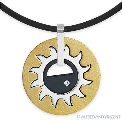 Stainless Steel Mayan Sun Tribal Native American Men's Pendant Charm Necklace • $19.99