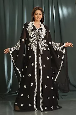 Modern Maxi Jalabiya Thobe Hijab Wedding Gown Fancy Party Wear Arabian • £102.36