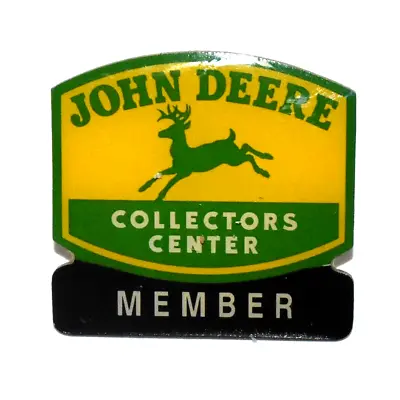 Vintage John Deere JD Farm Collectors Center Member Logo Advertising Pin Pinback • $14.95