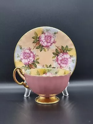 Aynsley Pink Cabbage Roses  Teacup And Saucer. Brilliant Condition. • £25