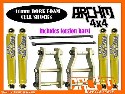 HOLDEN RA RODEO (2003-08) ARCHM4X4 2INCH-40mm F&R SUSPENSION LIFT KIT • $1040