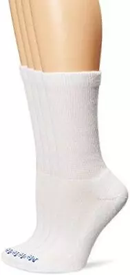 MediPeds Womens Peds Crew With Non-binding Top Cushion 4 Pairs Diabetic Socks • $20.19