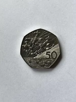 1994 D Day Landings Planes Boats Large Old 50p Coin - Rare Old Fifty Pence • £200