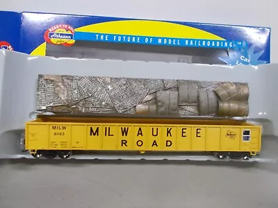 Athearn # 92832 ~ Milwaukee Road 52' Mill Gondola Car # 81163 W/load ~ho Scale • $25