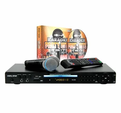 £99.99 • Buy Vocal-Star VS-800 CDG DVD Bluetooth Karaoke Machine 2 Microphones & 150 Songs