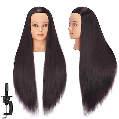 Cosmetology Mannequin Head 100% Human Hair Hairdresser Training Super Long Stand • $25.67