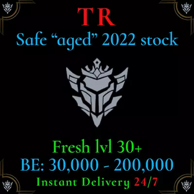 TR LoL Acc League Of Legends Account Unranked Fresh Instant Delivery 30 Level BE • £1.20