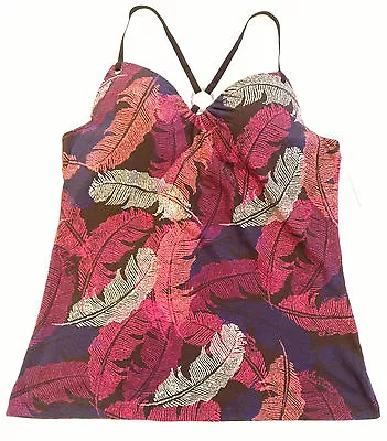 New Currants T-Back Top Blouse Pink Nova Adjustable Straps Sz XL Style 60094836  • £18.31