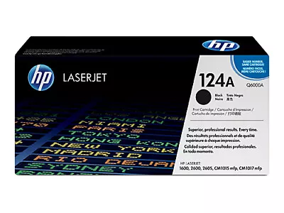 HP 124A Black Toner Cartridge Q6000A For COLOR LASERJET CM1017 CM1015 2605 2600 • $233.33