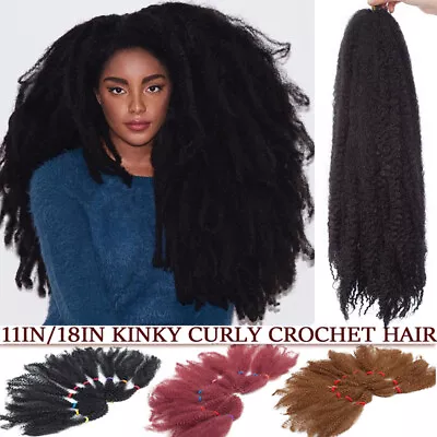 Afro Kinky Twist Crochet Hair Braids Marley Curly Braiding Hair Extensions Ombre • $9.90