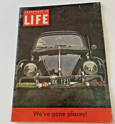 VINTAGE RARE VOLKSWAGEN BROCHURE 1960 LIFE  MAGAZINE DEALER CATALOG COMPLETE 14p • $24.99