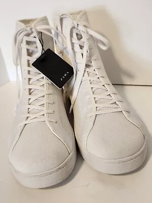 Zara Man White Canvas High Top Tennis Men's Shoes Size 10 • $55.99