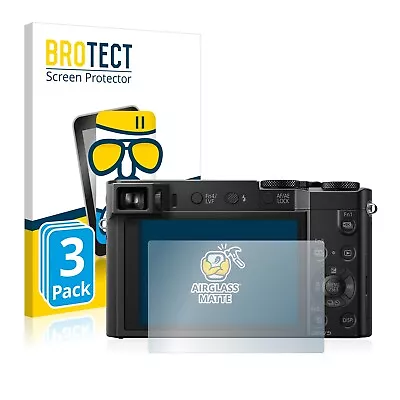 3x BROTECT Armored Glass Film Matte For Panasonic Lumix DMC-TZ100 Protection Glass Film • £6.84