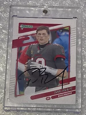 Tom Brady 2021 Panini Donruss Hand Signed Autographed Buccs W/COA Football Card • $110