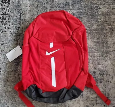 Nike Academy Team Backpack University Red White Padded Straps DC2647 657 • NWT • $40.49