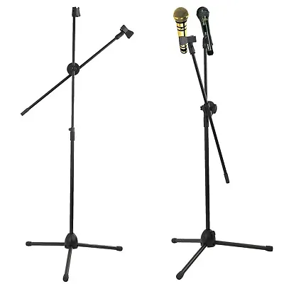 £13.95 • Buy Professional Boom Microphone Mic Stand Holder Adjustable With Free Clips New