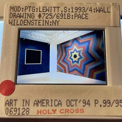 Sol Lewitt “Wall Drawing Pace Wildenstein Gallery” Minimalism 35mm Art Slide • $15.95
