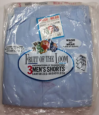 Fruit Of The Loom Mens Boxer Shorts Size 40 Sanforized Cotton Vintage • $29