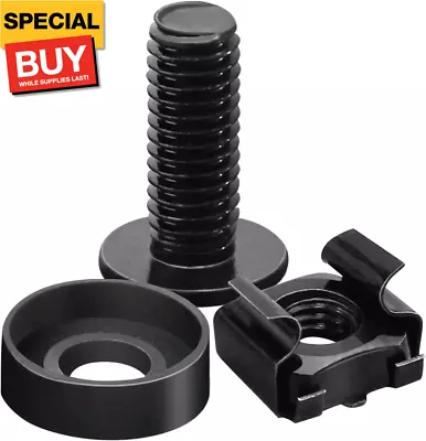 50-Pack M6 X 16Mm Computer Rack Mount Cage Screws And Nuts & Washers For Rack Mo • $20