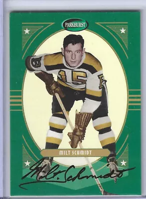 Milt Schmidt 2001-02 ITG Parkhurst Autographs Vintage Autograph Boston Bruins • $35