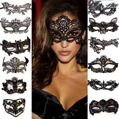 Women Lace Eye Face Mask Venetian Masquerade Carnival Xmas Party Prom Costum • £2.59