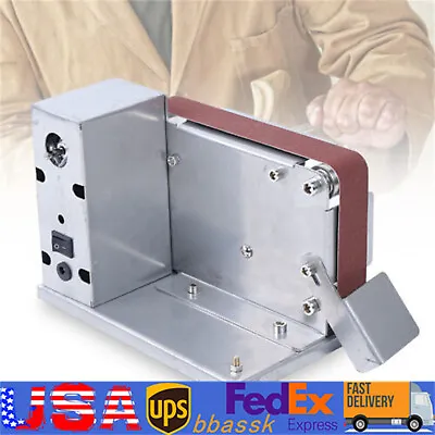 Mini Bench Sander Electric Belt Sander Polishing Grinding Machine Grinder • $38.95