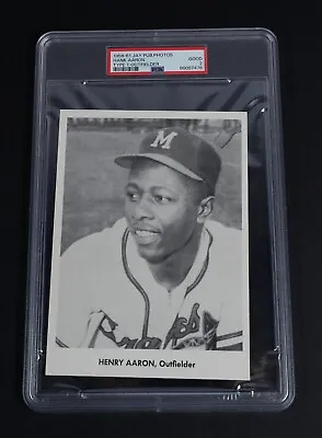 PSA Graded 1958-61 Hank Aaron Milwaukee Braves Picture Pack By Jay Publishing • $199