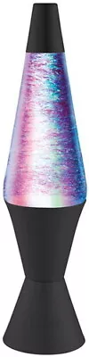 Lava® Lamp 10  Mini Vortex LED Light Color Phasing/ Swirling Glitter - Black Bas • $19.72