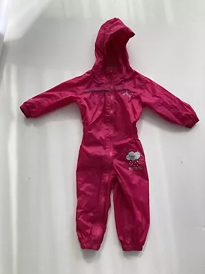 £8 • Buy Regatta Girls Kids Waterproof Puddle Suit 12-18 Months 86 Eur / Rain Coat  Pink